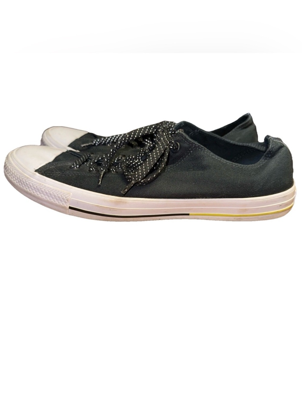 Men’s Converse Black Low tops Size 12 (Women’s 14) All Stars Water Repellant